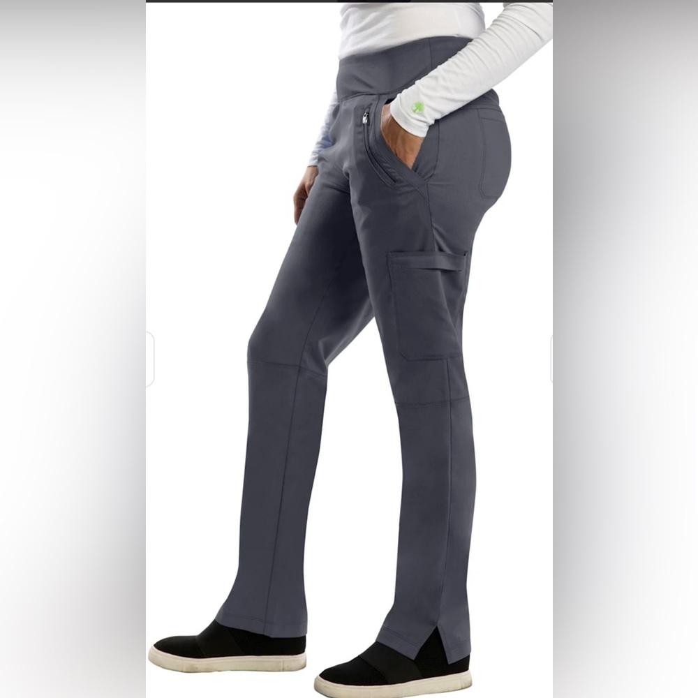 Healing Hands Large Purple Label Tyra Yoga Scrub Pant Pewter